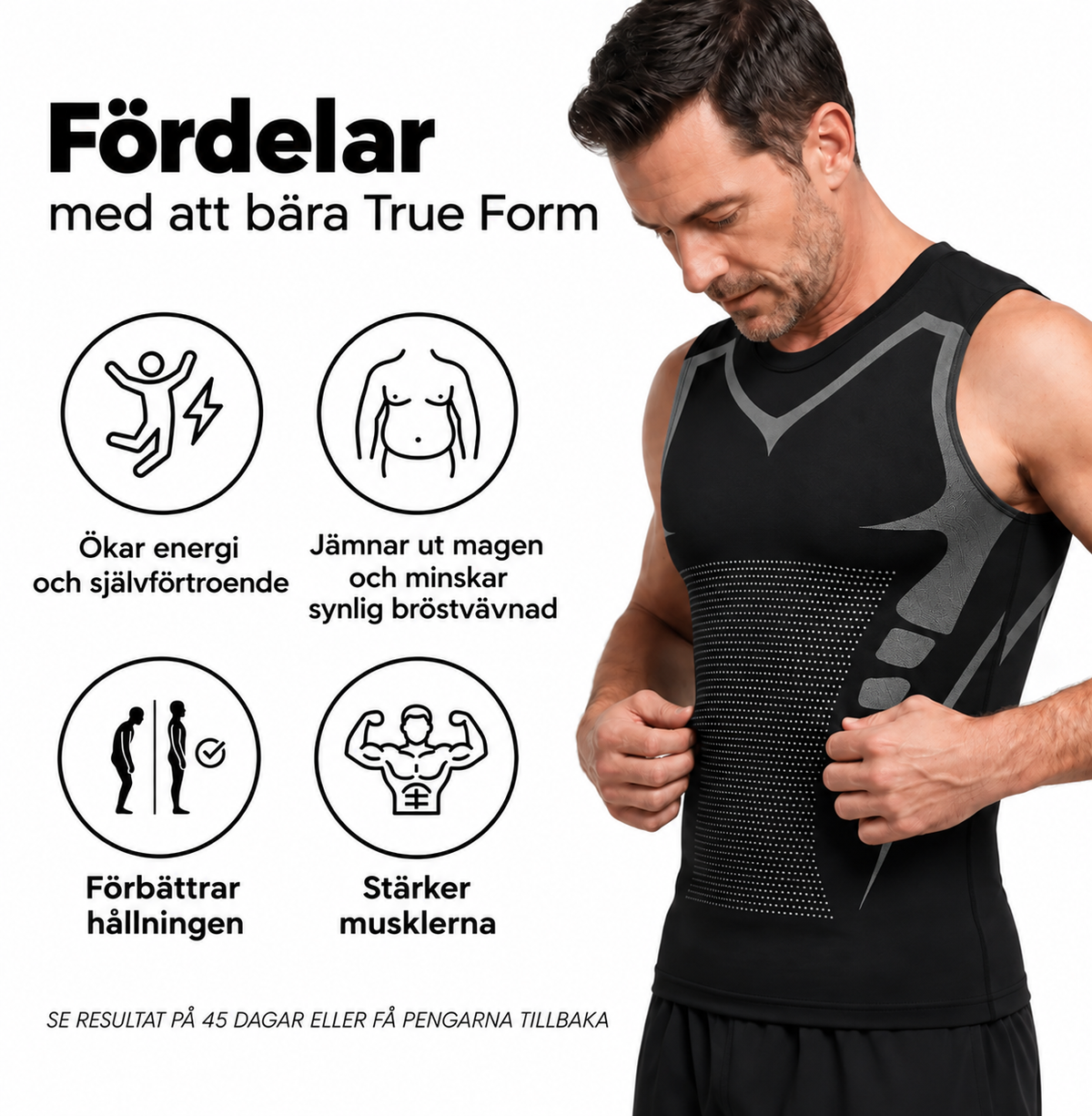 Trueform - Formende kompresjonstrøye for menn