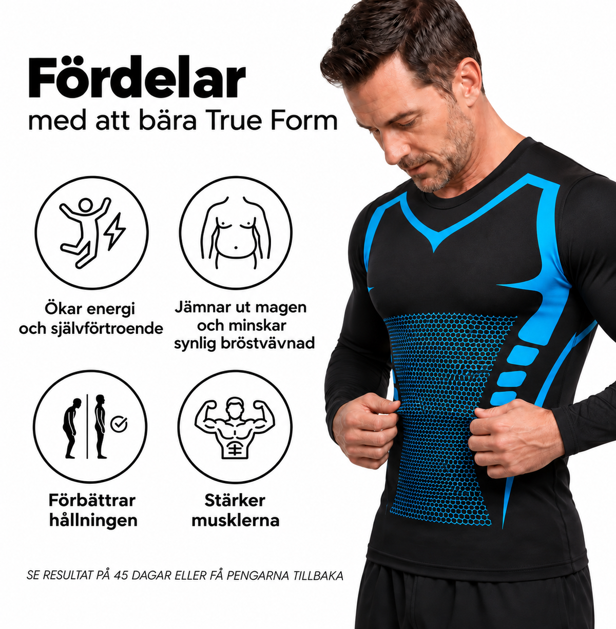 True Form – Formende kompresjonstrøye for menn